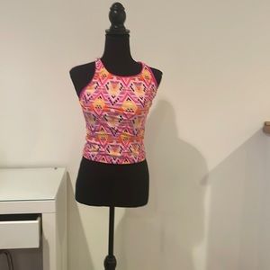 Multi color swim top 8-10 crossback